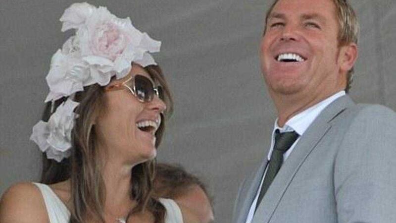 Shane Warne, pictured here with ex fiancee Elizabeth Hurley, got bitten by an anaconda while taking part in the Australian version of I&#39;m A Celebrity.  