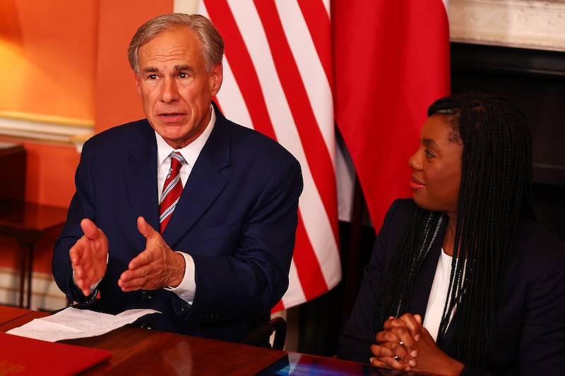 Texas Governor Greg Abbott delivered some brief remarks after signing the agreement