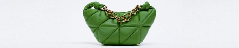 Mini Quilted Leather Bag, &pound;49.99, available from Zara 