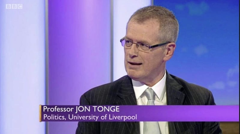 Jon Tonge said the DUP had been marginalised 