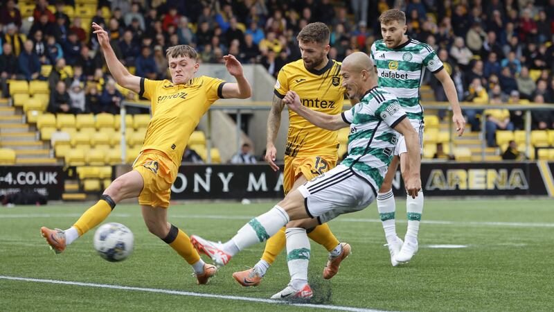 Daizen Maeda starred for 10-man Celtic in their win at Livingston (Jeff Holmes/PA)