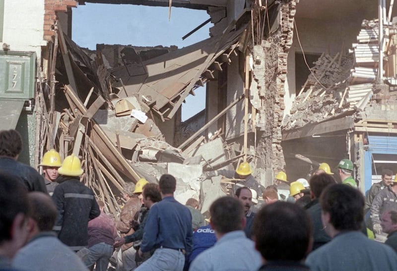 The scene of the Shankill bombing