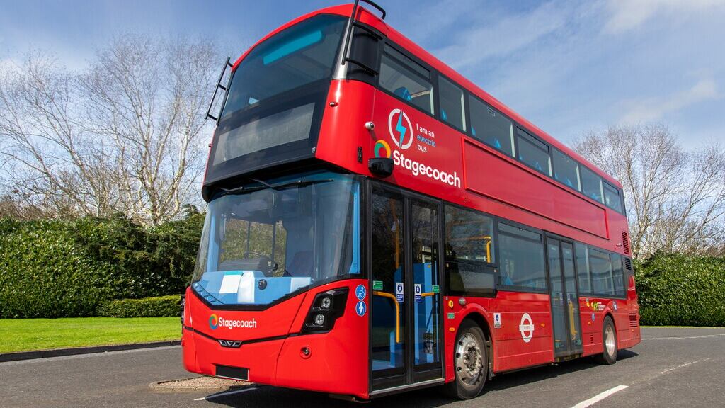 The 48 Wrightbus-made electric double-deckers, bound for London.