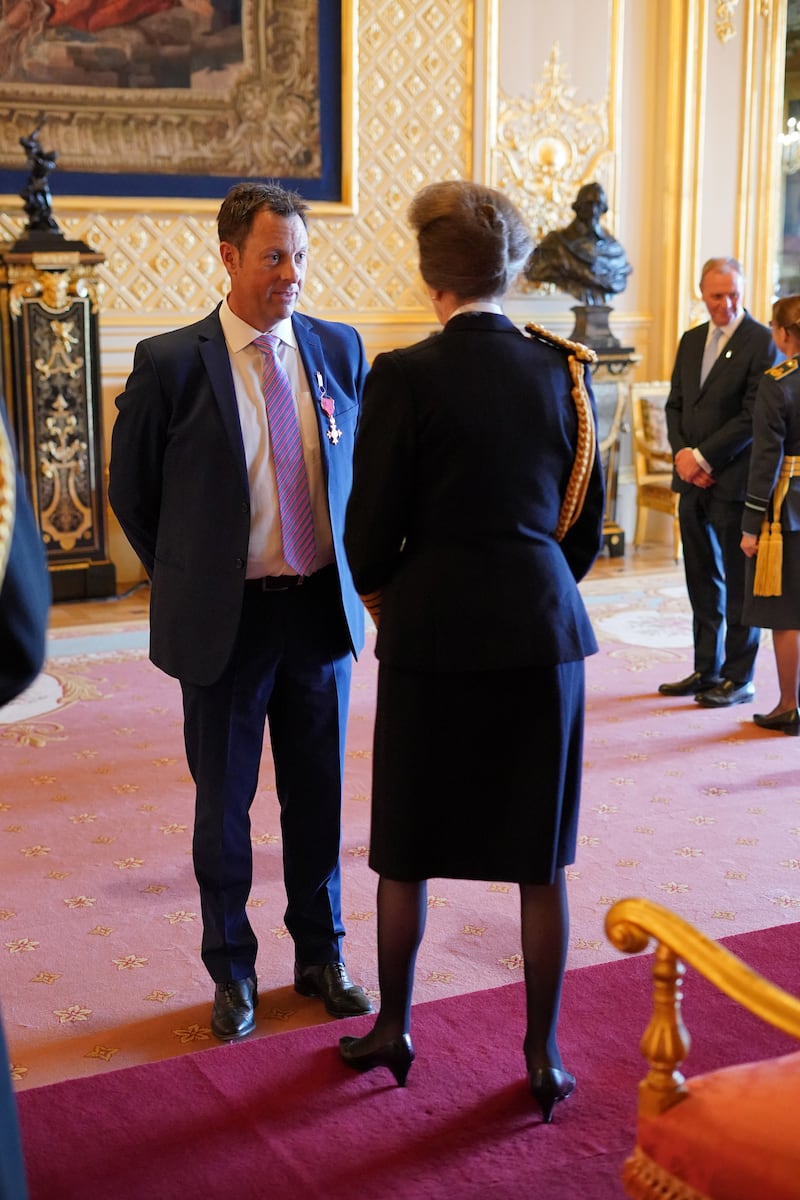 Marcus Trescothick with the Princess Royal