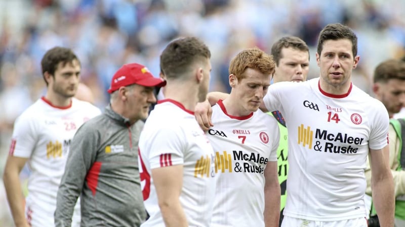 Sean Cavanagh (right) has retired as a Tyrone player, but Mickey Harte (left) should remain as manager. Picture by Hugh Russell 