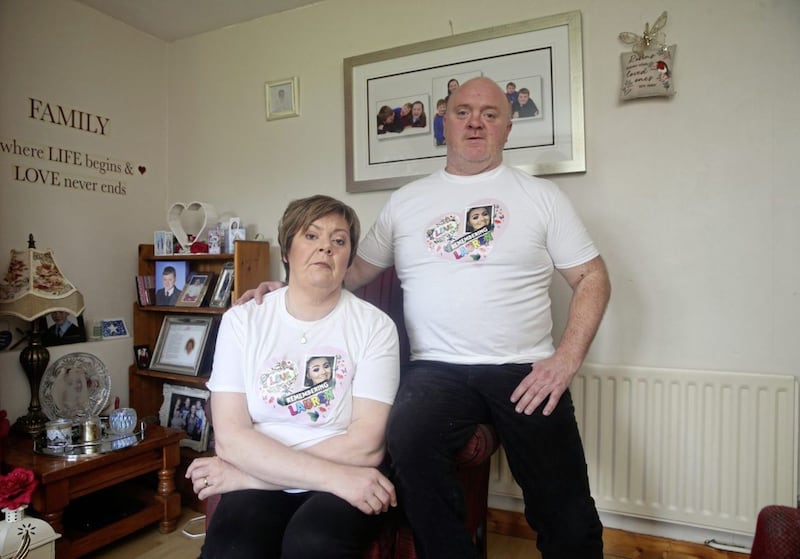 Mary and Martin Bullock whose daughter Laureen died at the Greenvale Hotel tragedy on St Patrick&#39;s Day 2019. Picture Mal McCann. 