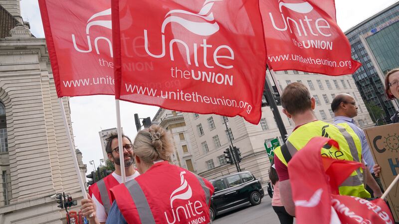More than 10 unions, including Unite, took High Court action against the Government (Lucy North/PA)