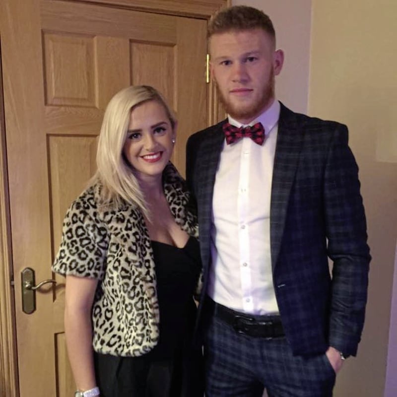 Derry footballer, James McClean pictured with his wife, Erin 