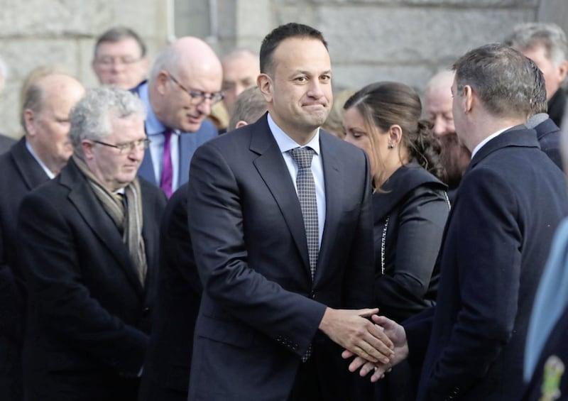 Taoiseach Leo Varadkar at the funeral. Picture by Niall Carson, Press Association 