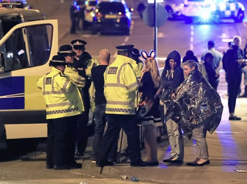 Emergency services at Manchester Arena following last year&#39;s bombing 