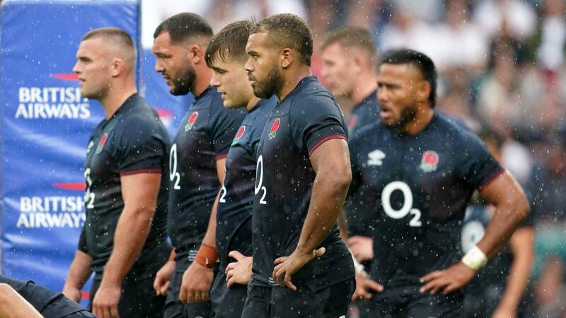 England players appear dejected during their loss to Fiji (David Davies/PA)