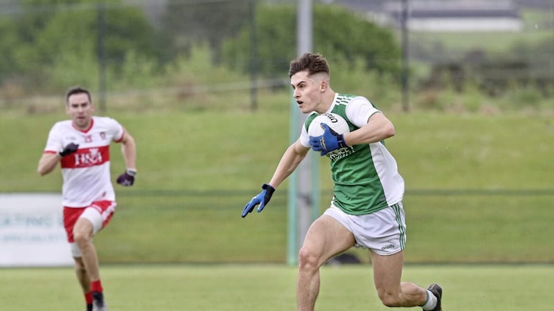 Johnny Cassidy in League action for Fermanagh against Derry in 2021. Picture Margaret McLaughlin 