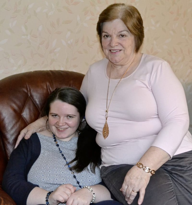 Leah Junkin with her mother Audrey in their Portglenone home 