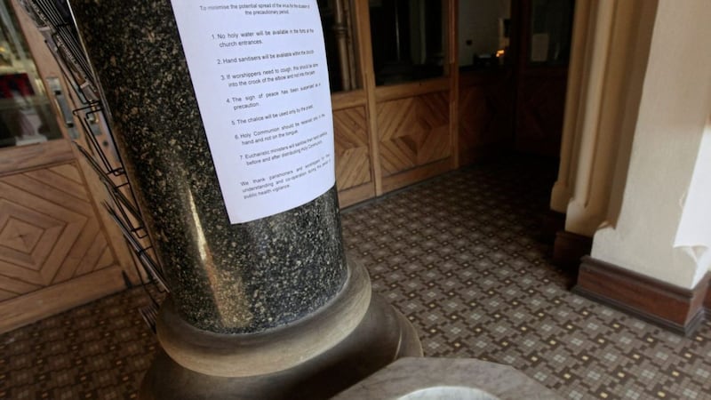 Holy Water fonts were emptied in churches at the beginning of the Covid-19 pandemic amid concerns over infection control 