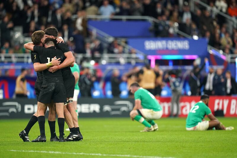 Ireland were knocked out of last autumn’s Rugby World Cup by New Zealand