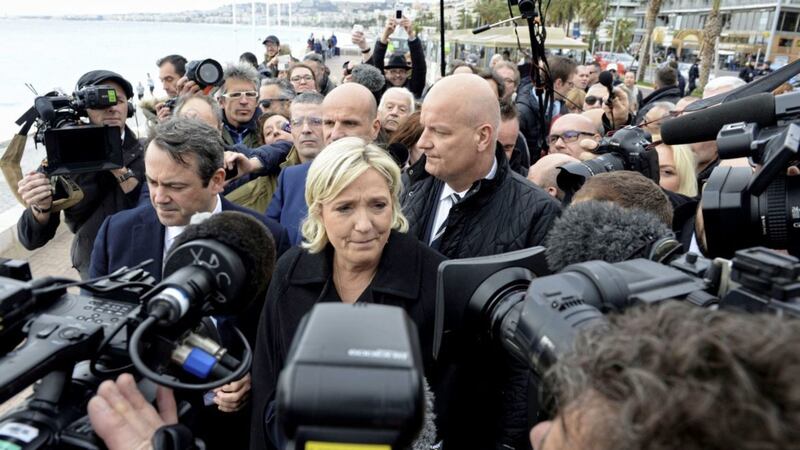 French far right leader and presidential candidate Marine Le Pen 