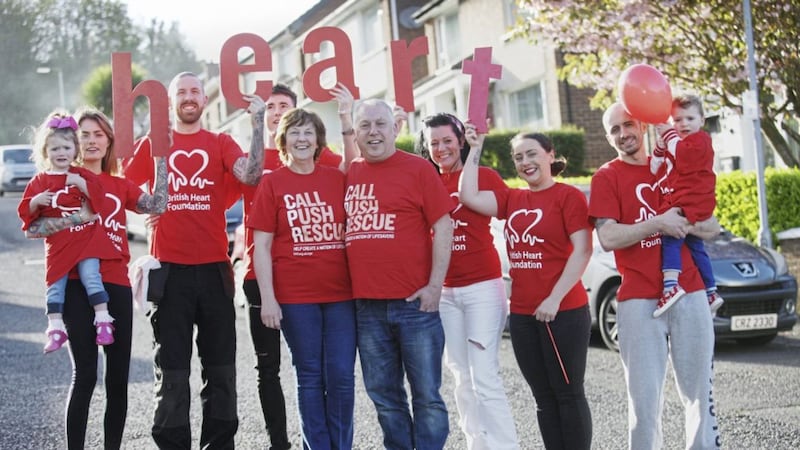 Family and friends of Joe Burns are running the Belfast Marathon on Monday to raise funds for British Heart Foundation 