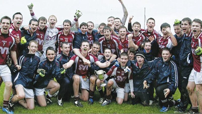 CB YES: Omagh CBS celebrate after winning the Rannafast Cup with a final win over St Patrick&rsquo;s, Armagh at Dunmoyle on Saturday November 21 2009. Picture by Jim Dunne  