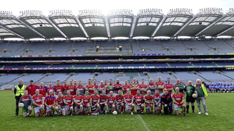 Members of the Northern Ireland Fire &amp; Rescue Service and Fire Department New York GAA clubs who played at Croke Park 