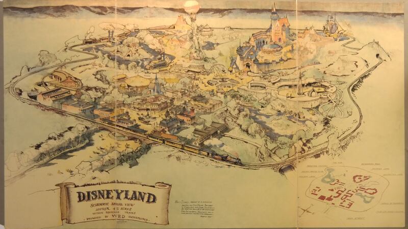 The map was used by Walt Disney to secure funding for his first park after his own studio refused to back the project.