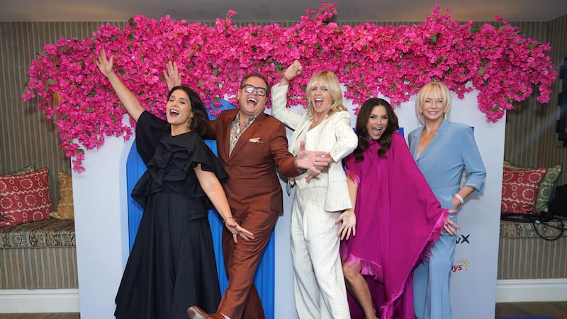 Jessie Ware, Alan Carr, Zoe Ball, Samantha Barks and Judy Craymer during a photocall for the show (Yui Mok/PA)