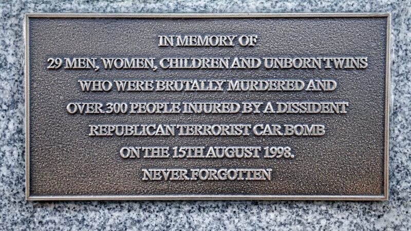 Kevin Skelton, who lost his wife Philomena in the Omagh bomb, has placed a plaque stating it was carried out by &quot;dissident republican terrorists&quot; on a memorial at the site of the attack. Picture by Cliff Donaldson 