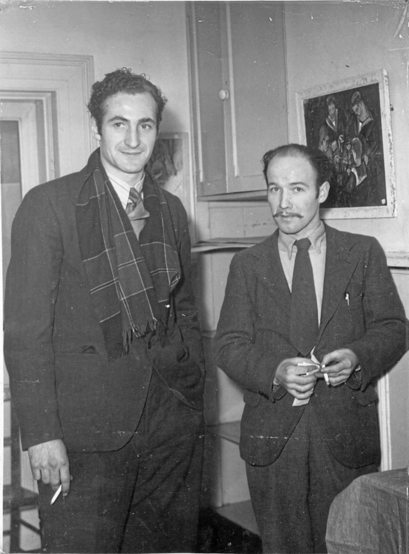 Daniel O'Neill (left) with Gerard Dillon in 1943