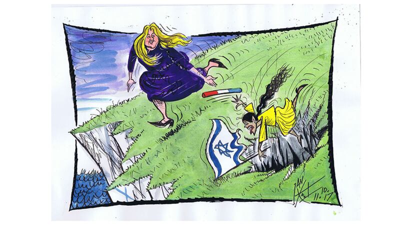 &nbsp;Ian Knox cartoon 10/11/17: Penny Mordaunt is promoted to the cabinet as the new International Development Secretary, following the resignation of Priti Patel