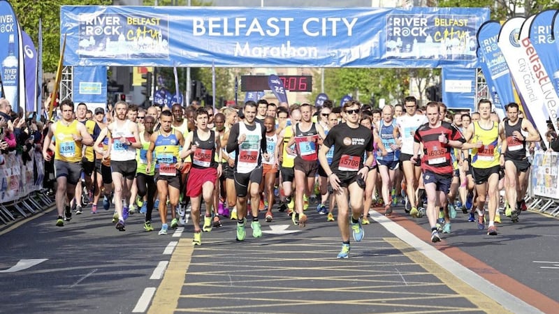 AND THEY&#39;RE OFF: The Belfast City Marathon starts. But what is the future of the race? Photo: Mal McCann 