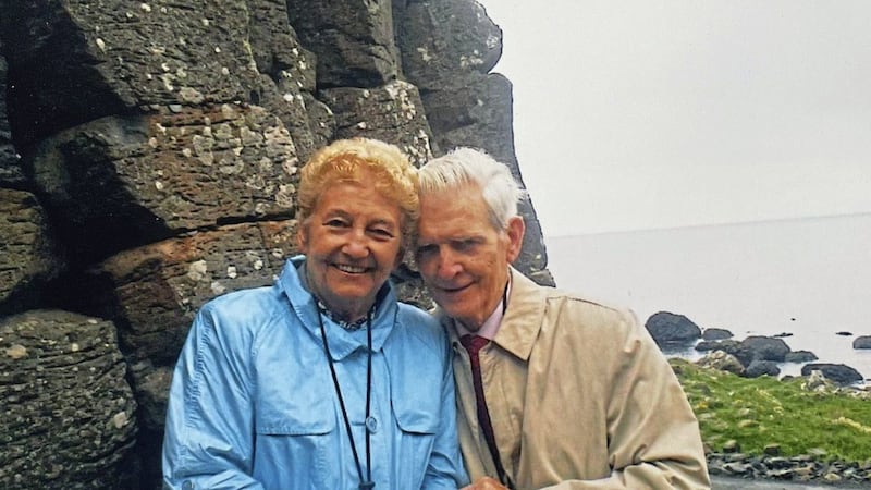 Jim Fitzpatrick with his late wife Alice 