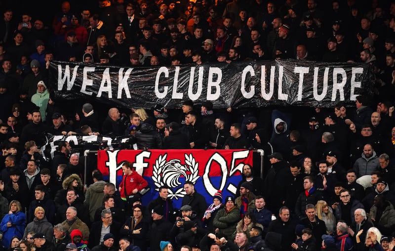 Crystal Palace fans made their feelings known