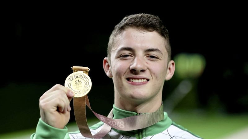 Proud winner &ndash; champion gymnast Rhys McClenaghan from Newtownards 