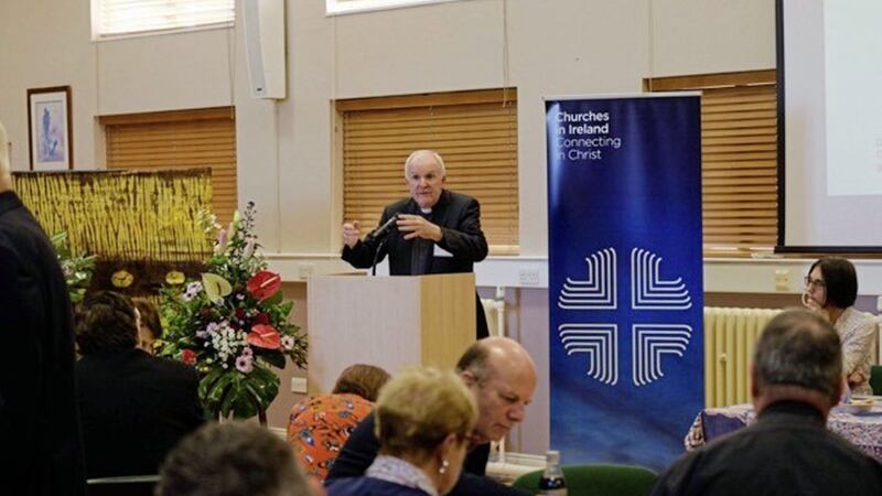 Bishop Brendan Leahy, co-chair of the Irish Inter-Church Meeting, at the discussion on the common good 
