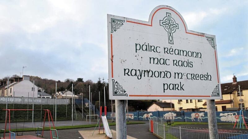 The play park in Newry that is named after Raymond McCreesh. Picture by Mal McCann 