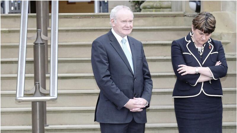 First Minister Arlene Foster and Deputy First Minister Martin McGuinness. Picture by Hugh Russell