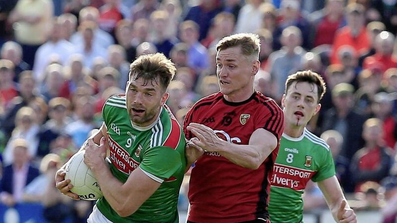 As Armagh and Tyrone moved into round three of the Qualifiers, Down made their exit to Mayo, but the progress of Caolan Mooney is one of many positives that Paddy Tally&#39;s side will take from 2019 Picture by Philip Walsh 
