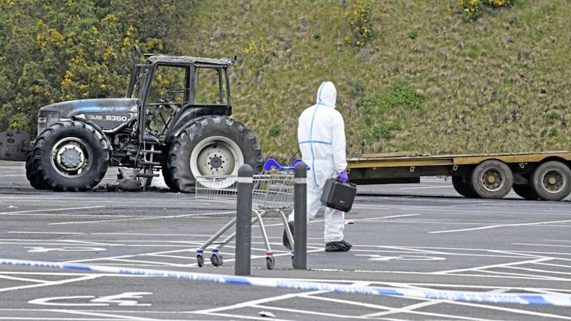 Two ATM machines were stolen from a Tesco store in Ballymena, a digger, tractor and trailer were set on fire. 