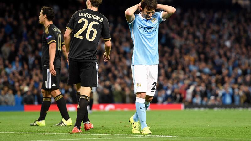 Manchester City's David Silva rues a missed chance during Tuesday night's Champions League defeat to Juventus<br />Picture: PA