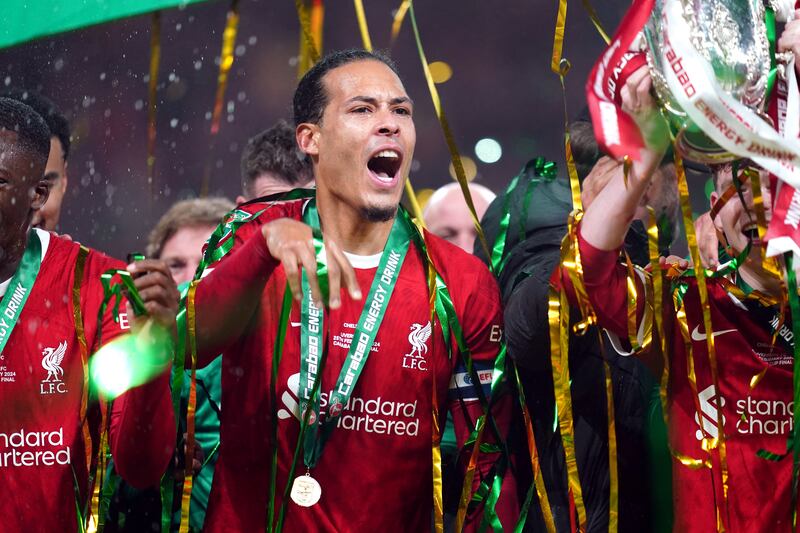 Van Dijk has already lifted his first trophy as Liverpool captain but could add two more this season