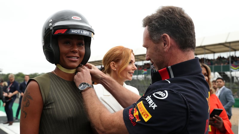 Red Bull Formula One boss Christian Horner organised for Scary Spice to experience Silverstone’s famous track on Sunday.