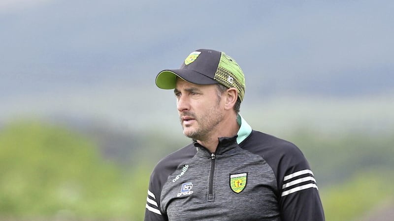 Donegal manager Mickey McCann is without three key players for the trip to Meath in the Allianz Hurling League but still has plenty of options Picture: Margaret McLaughlin 