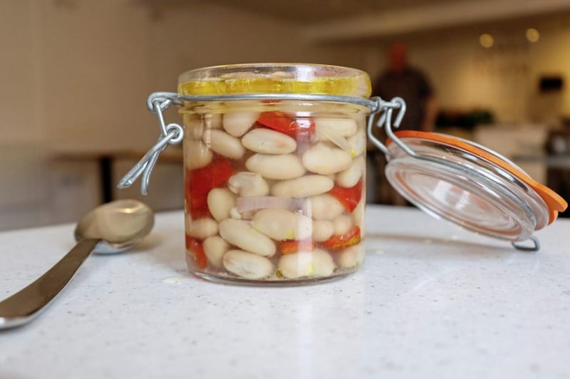 Sweet and sour cannellini beans 