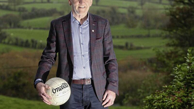Mickey Harte at his Glencull home yesterday 