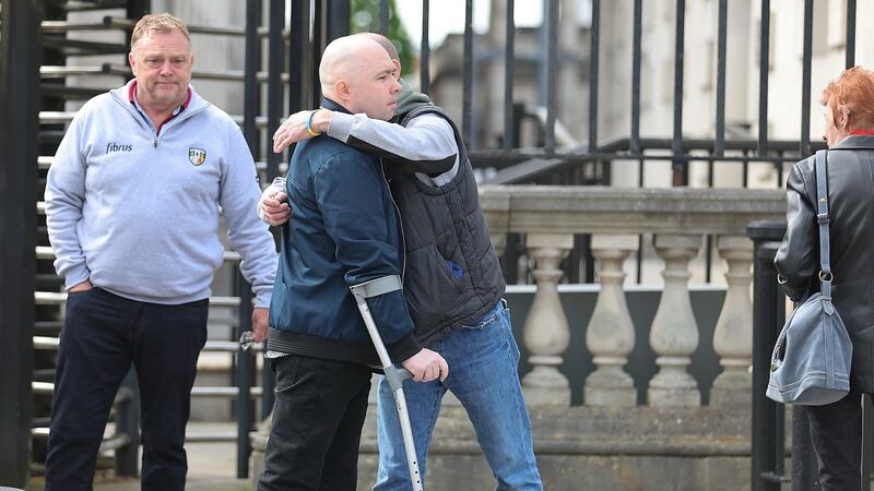 Colm Cameron pictured leaving Belfast High Court where judgement was being given on his legal challenge over the independence of a police investigation into the murder of his father. James Cameron was murdered by loyalists at a council depot in west Belfast in 1993.Picture by Hugh Russell