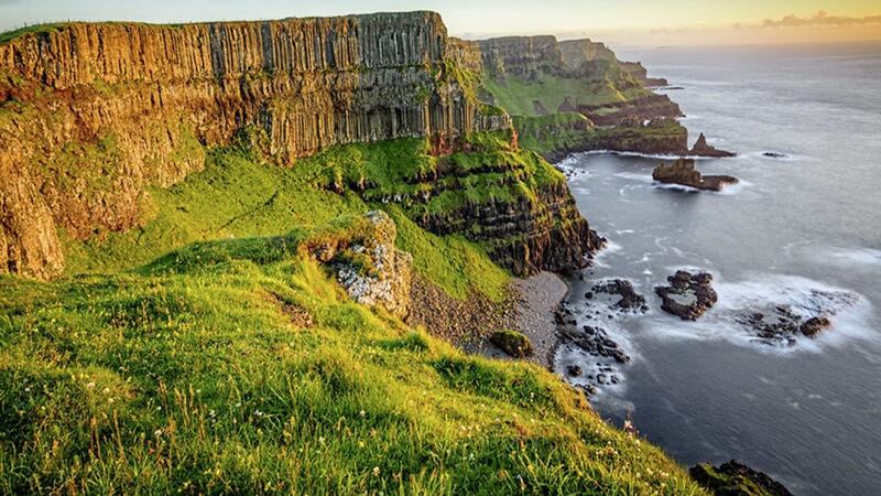 Hamilton&#39;s Seat is one of the many points of interest along the Giant&rsquo;s Causeway Clifftop Experience 
