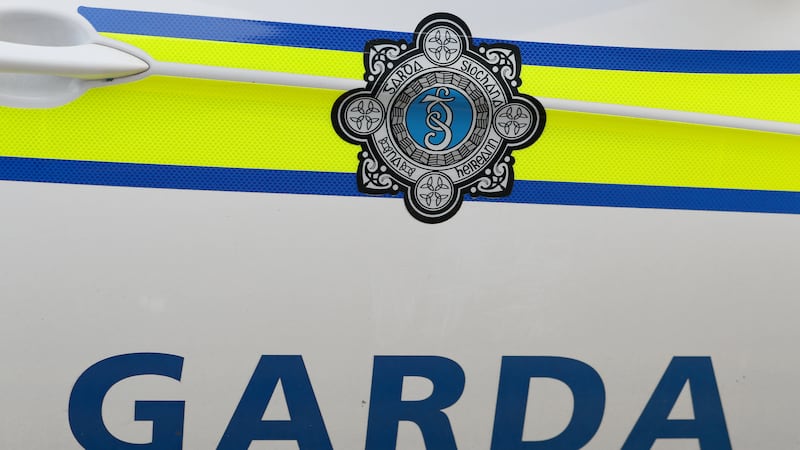 The Garda logo on a Garda vehicle in Dublin