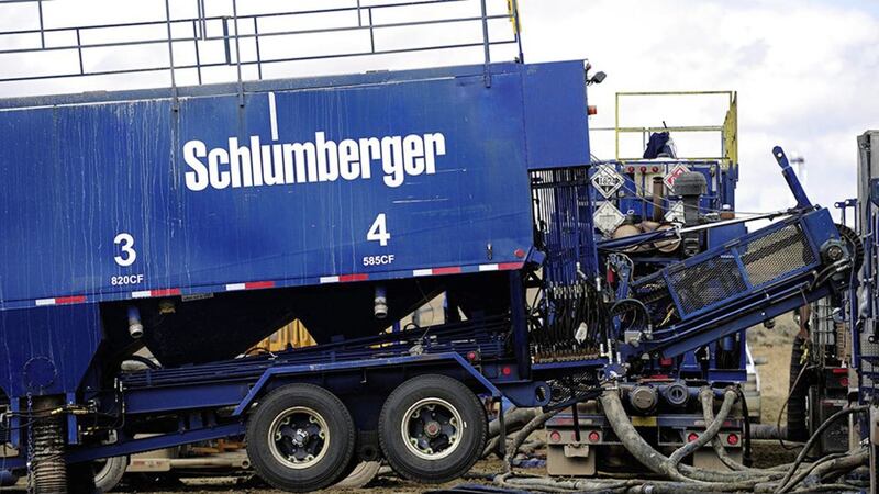 Schlumberger trucks. Alex Milan Tracy/Sipa USA/Newscom