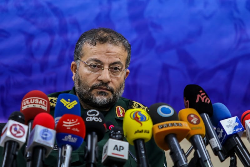 Commander of Iran’s Basij paramilitary force General Gholam Reza Soleimani in 2019 (Ebrahim Noroozi/AP)