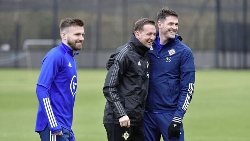 Stuart Dallas and Kyle Lafferty could be key players for Northern Ireland manager Ian Baraclough in Italy.<br /> Pic Colm Lenaghan/Pacemaker