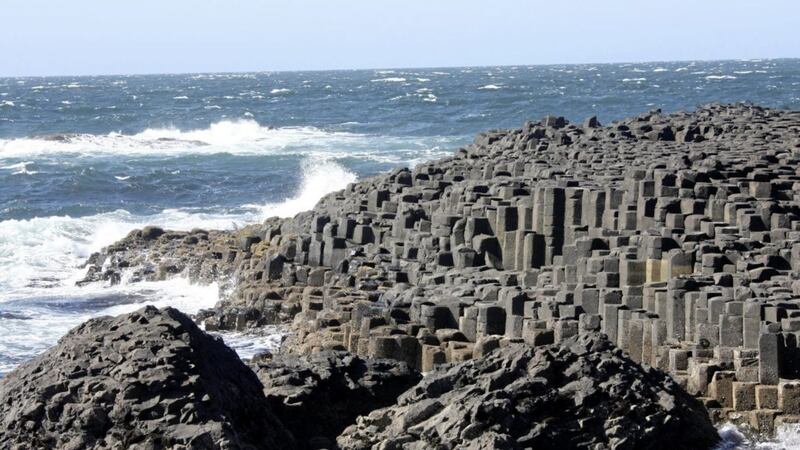 A wheelchair user slid down an embankment at the Giant&rsquo;s Causeway in Co Antrim.